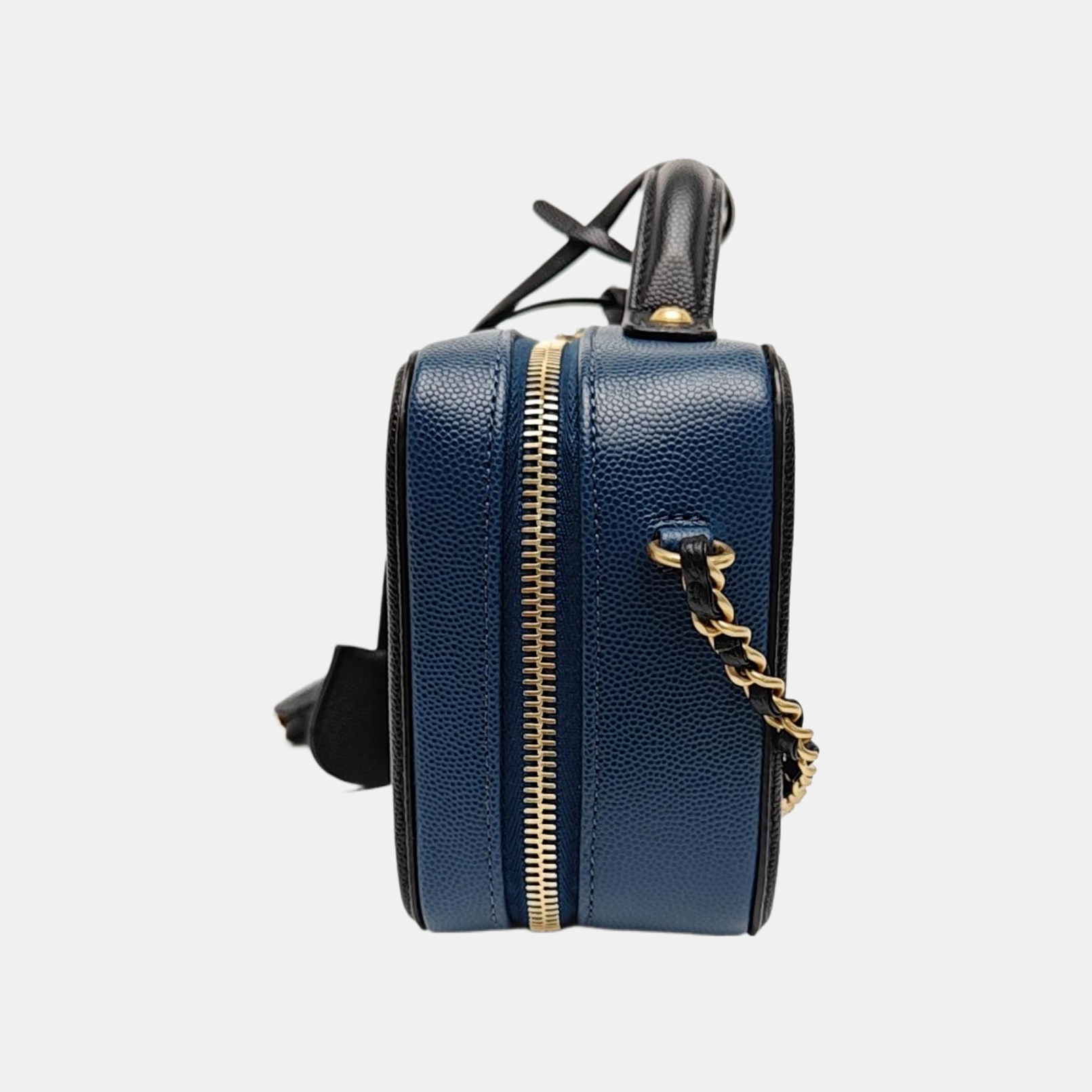 FILIGREE Small Quilted Grained Calfskin Blue