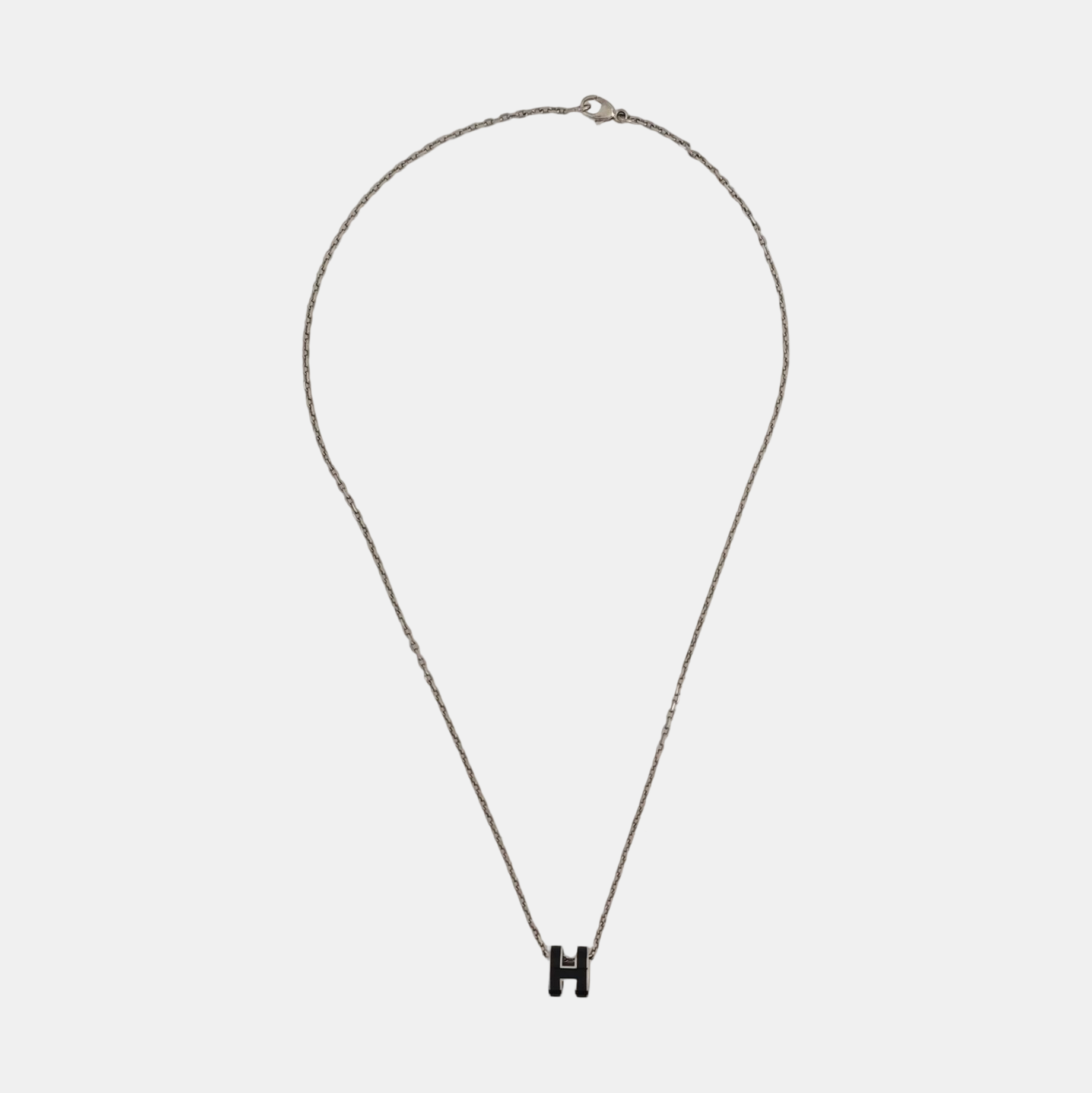 Pop H Metal Silver Necklace