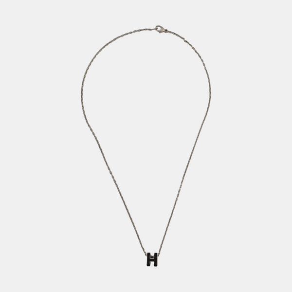 Pop H Metal Silver Necklace