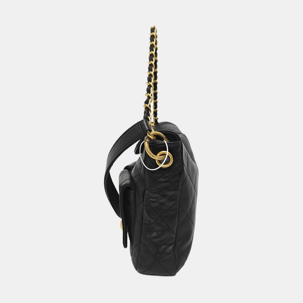 Suppletwins Quilted Grained Calfskin Black