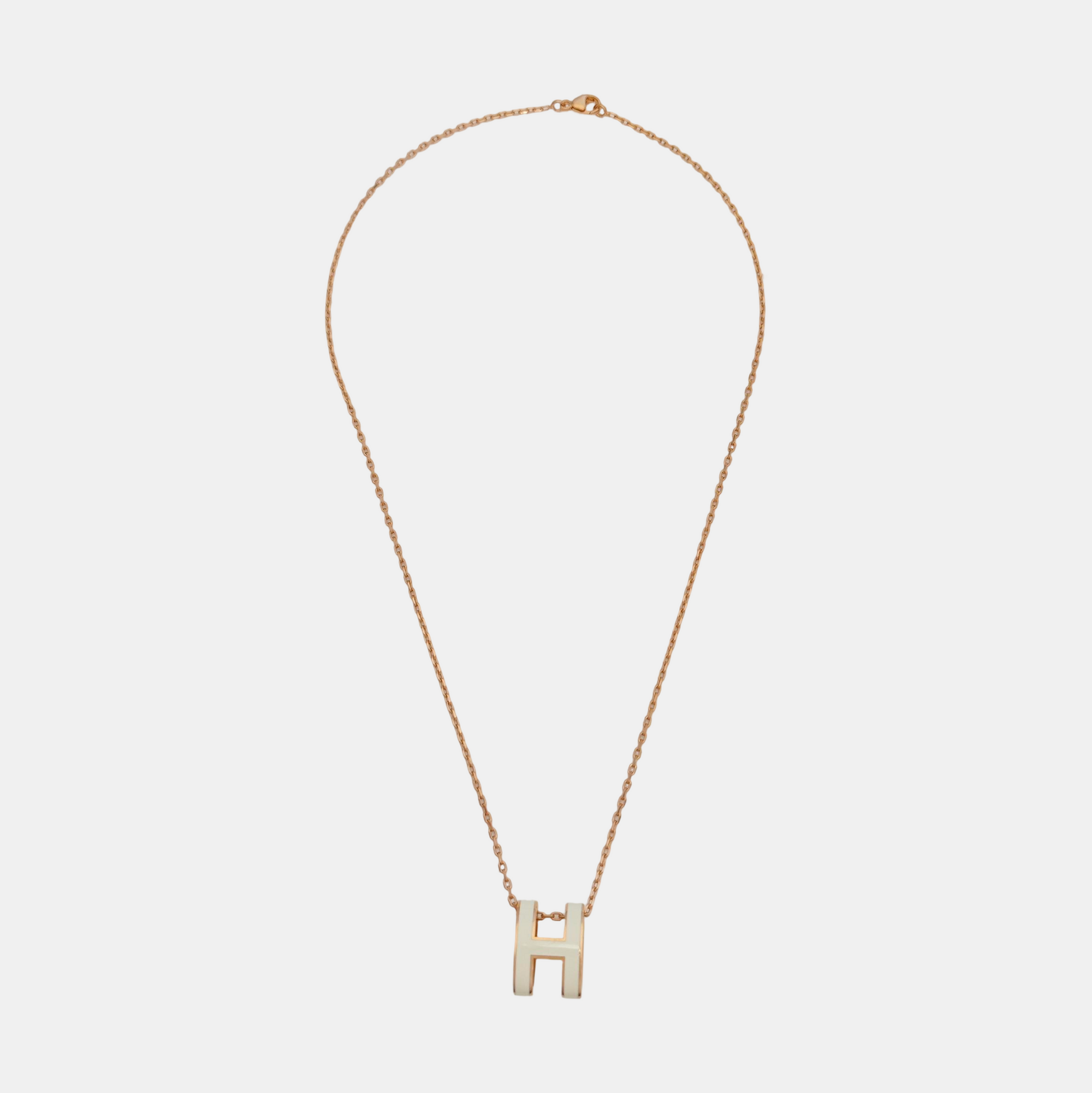 Pop H Metal Rose Gold Necklace
