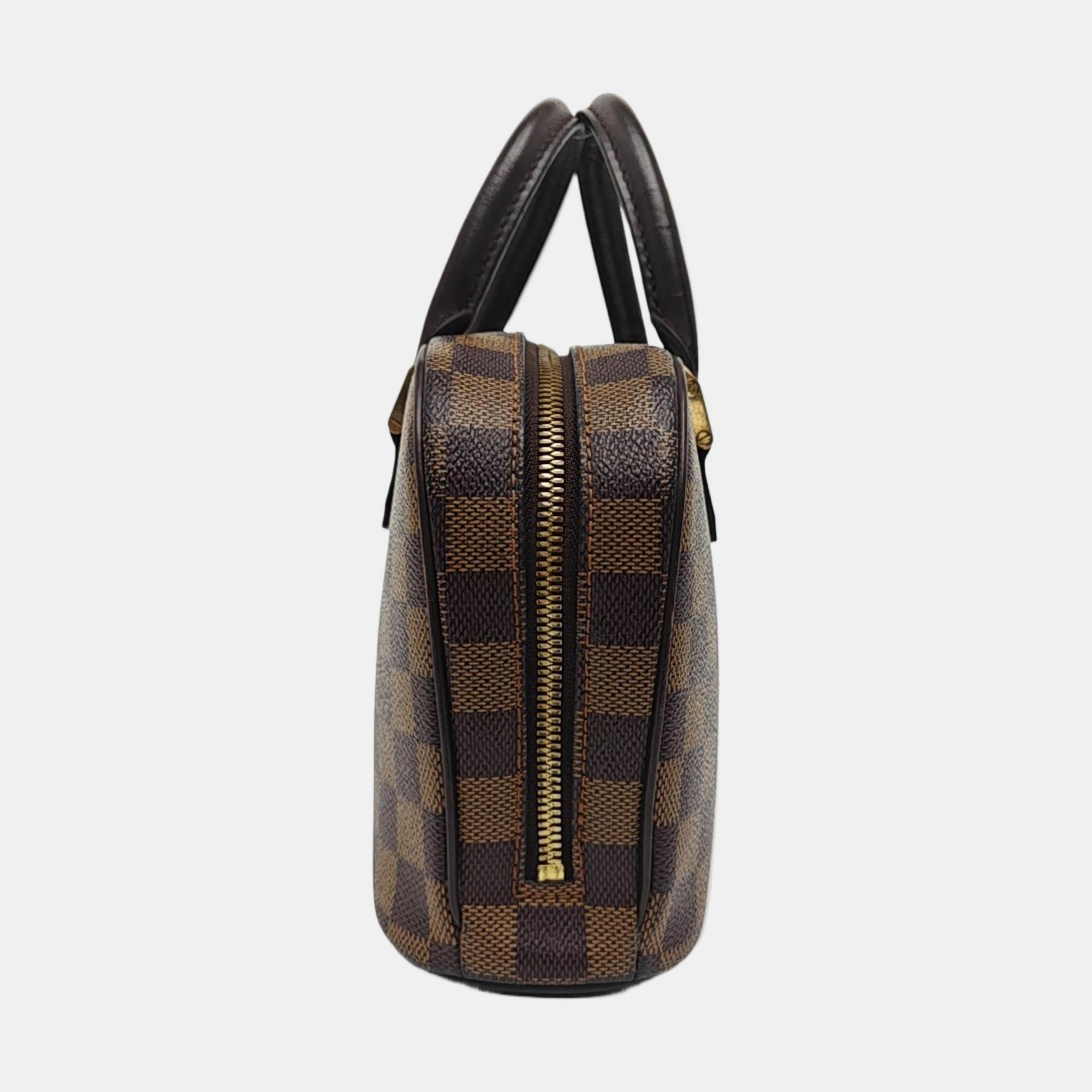 SARRIA Mini Damier Ebene Coated Canvas Brown