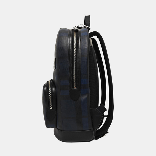 Coated Canvas Backpack Blue