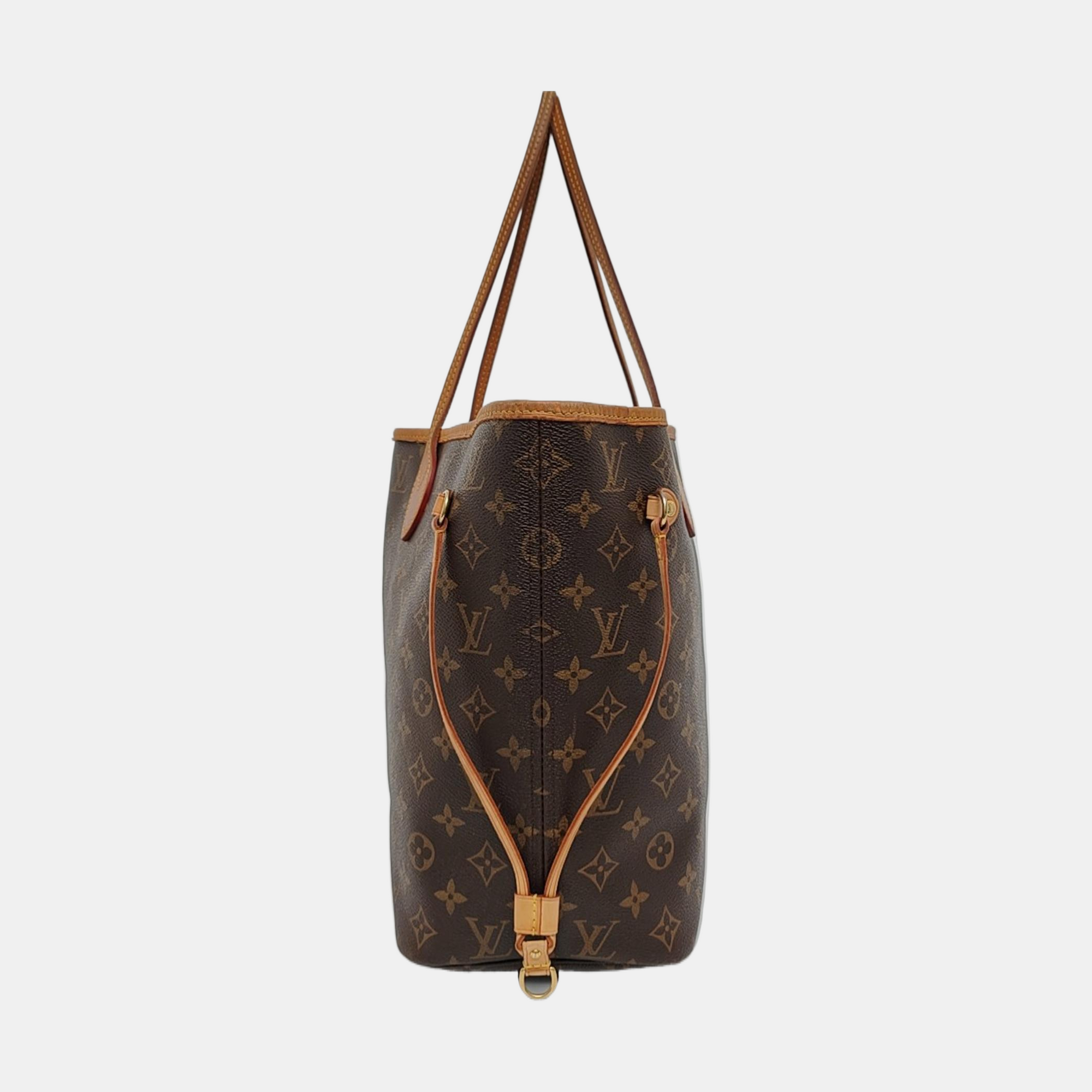 NEVERFULL MM Monogram Coated Canvas Brown