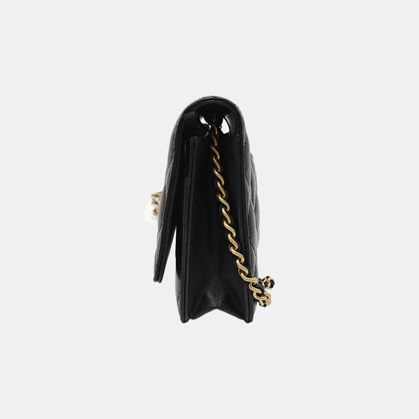 WOC Quilted Lambskin Black