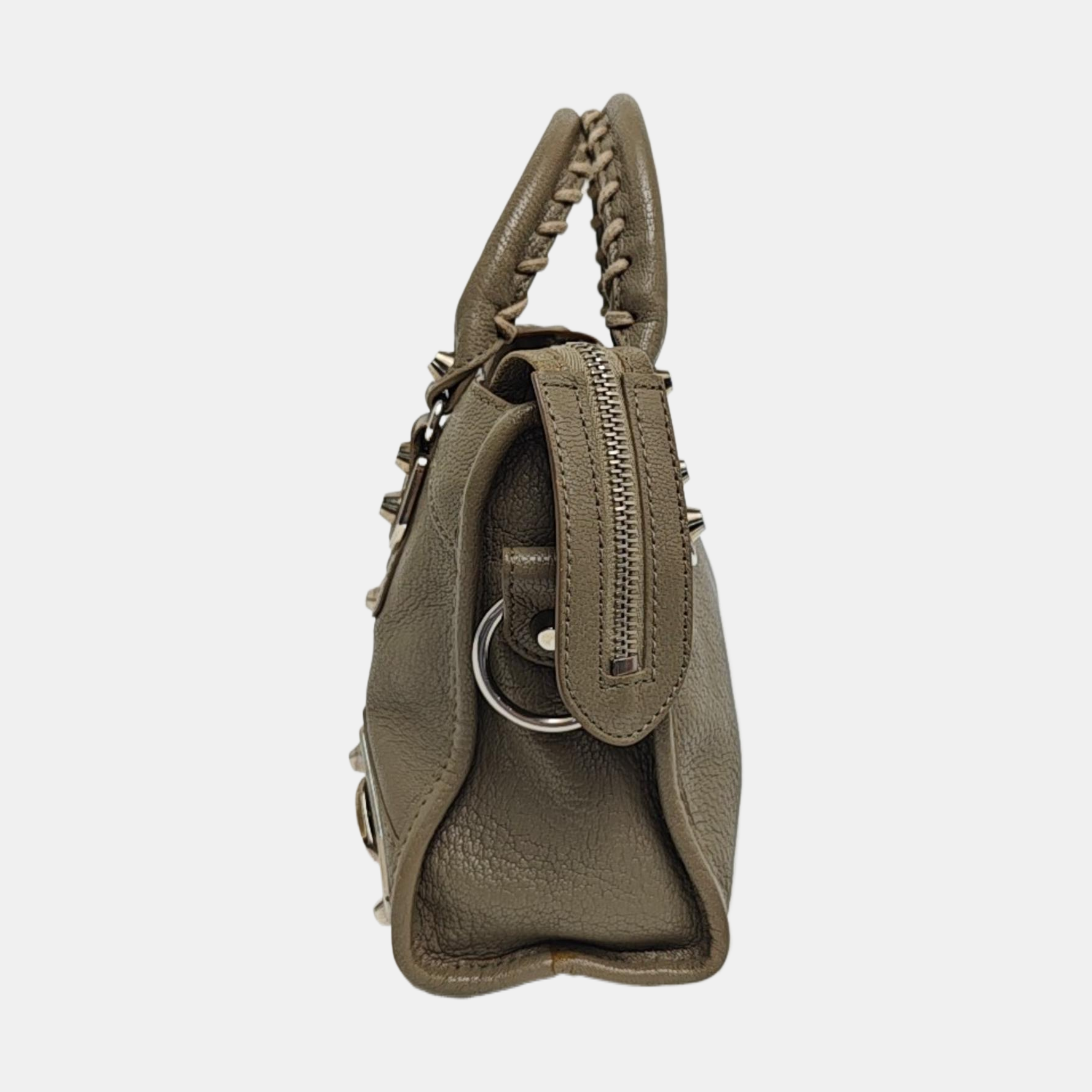 Classic Metallic Edge City Mini Lambskin Gray
