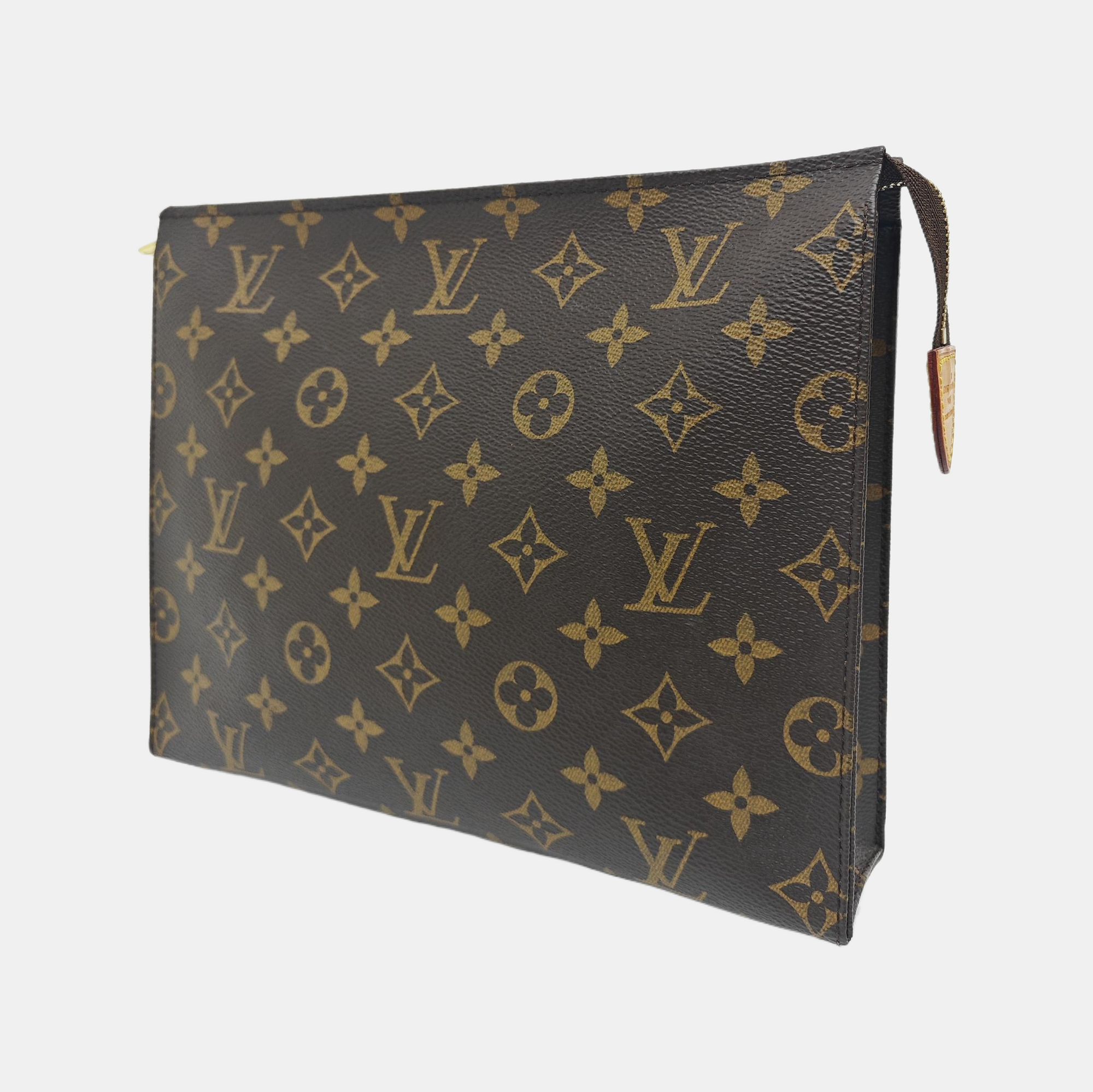TOILET POCKET 26 Monogram Coated Canvas Brown