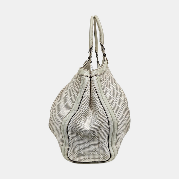 Monogram Special Material Tote Bag White