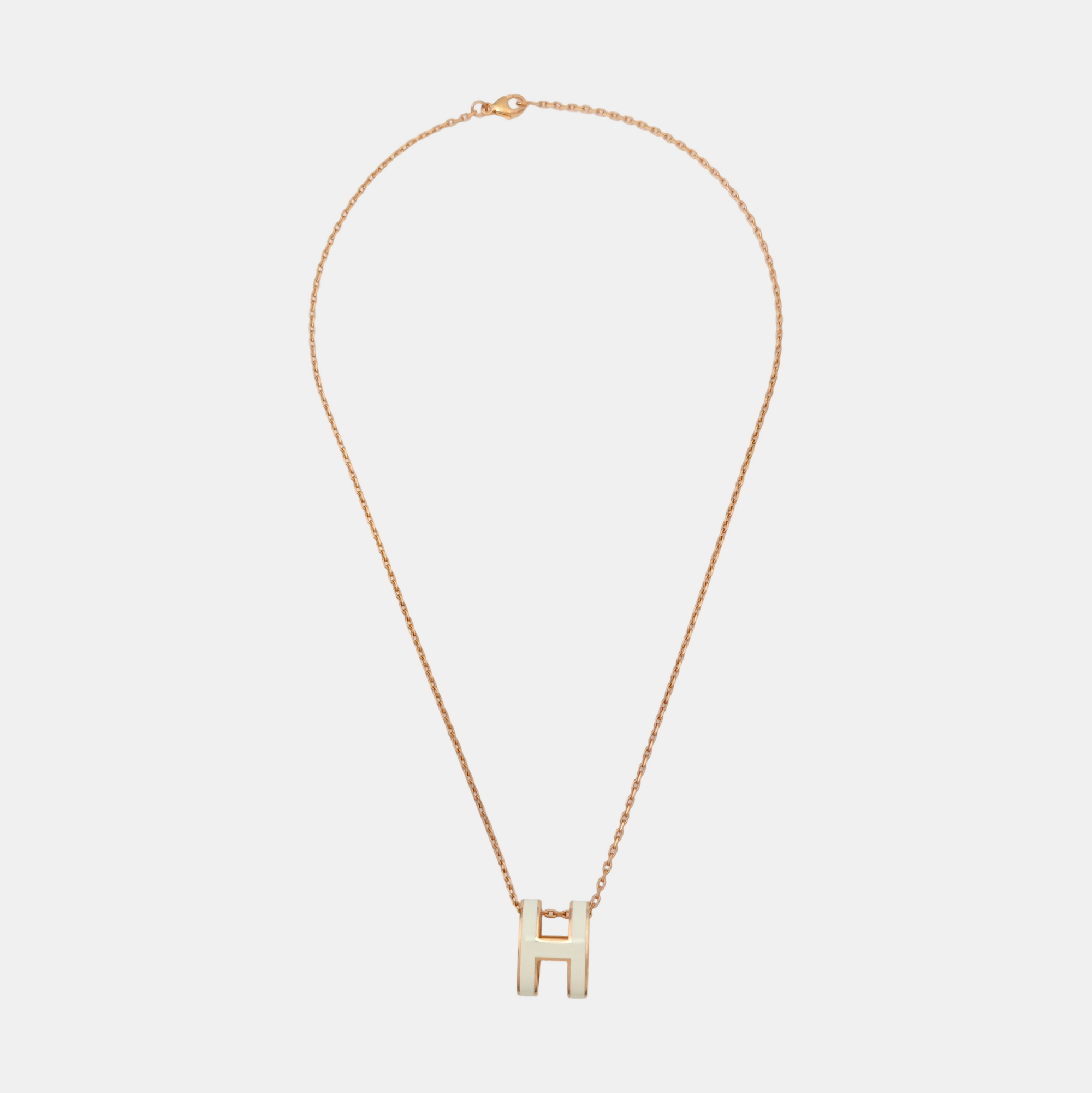 Pop H Metal Rose Gold Necklace