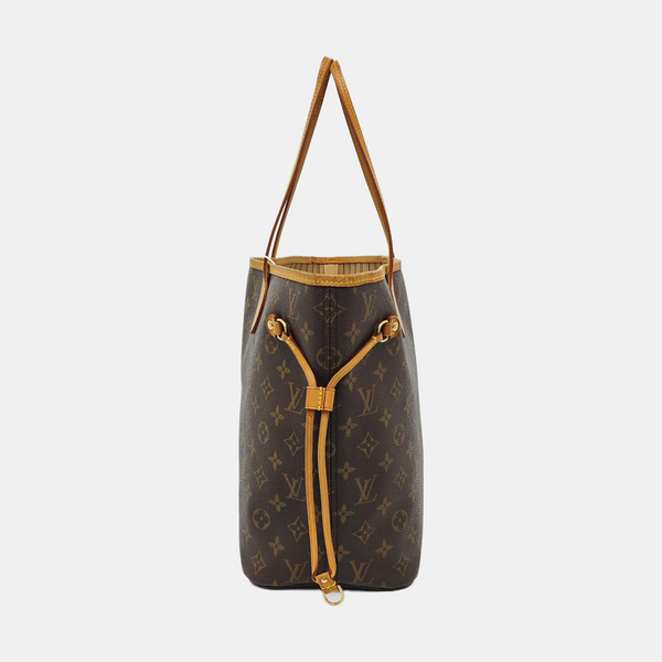 NEVERFULL MM Monogram Coated Canvas Brown