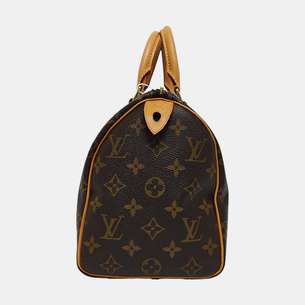 SPEEDY 25 Monogram Coated Canvas Brown