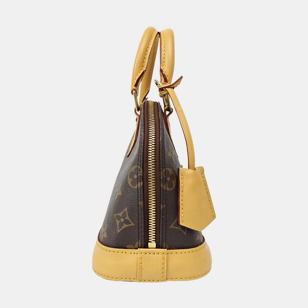 ALMA BB Monogram Coated Canvas Brown