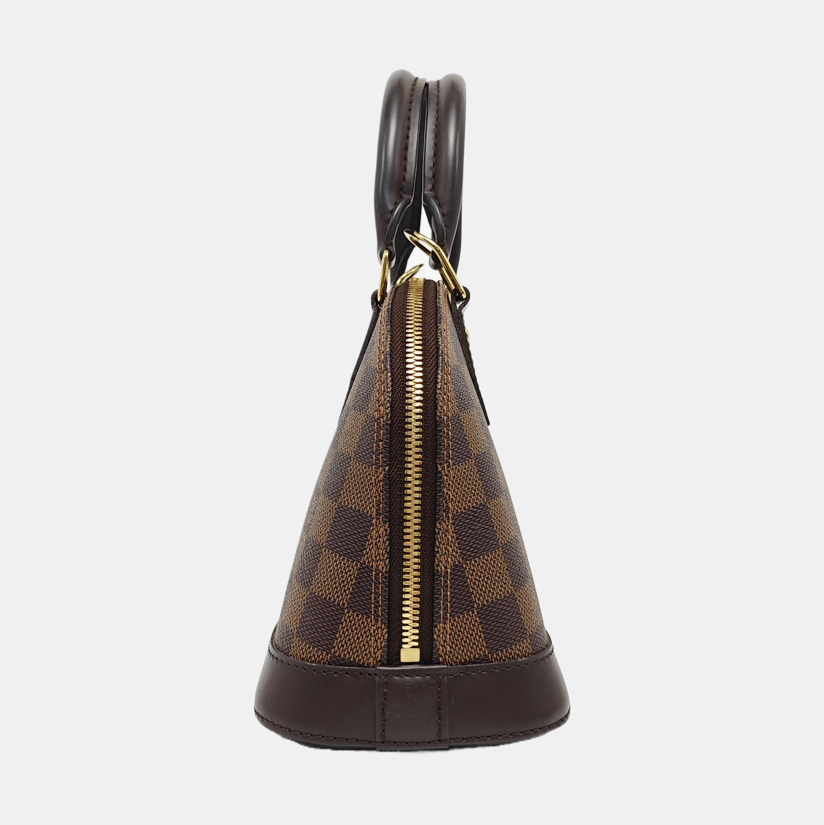 ALMA BB Damier Ebene Coated Canvas Brown