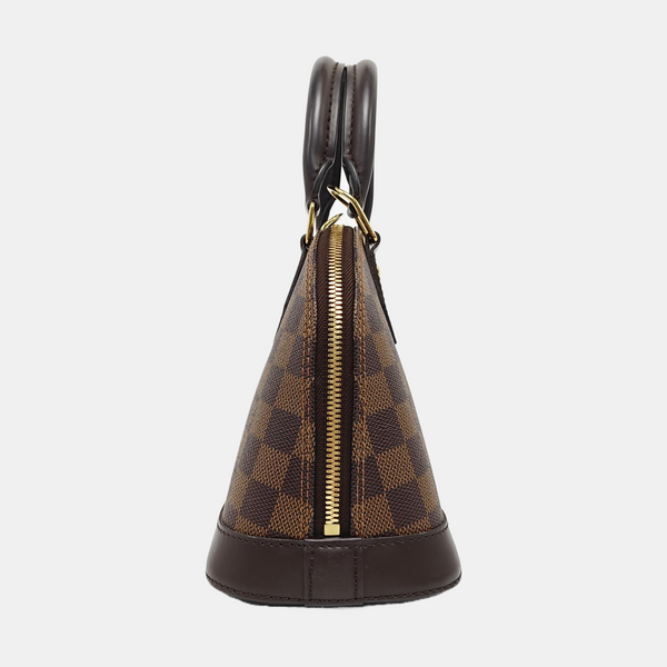ALMA BB Damier Ebene Coated Canvas Brown