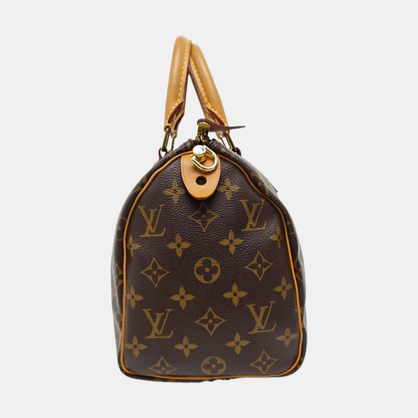 SPEEDY 25 Monogram Coated Canvas Brown