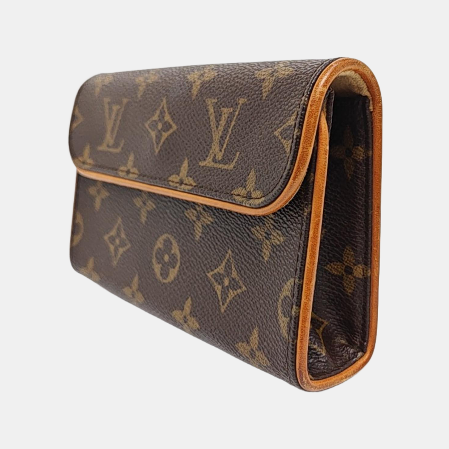 FLORENTINE Monogram Coated Canvas Brown