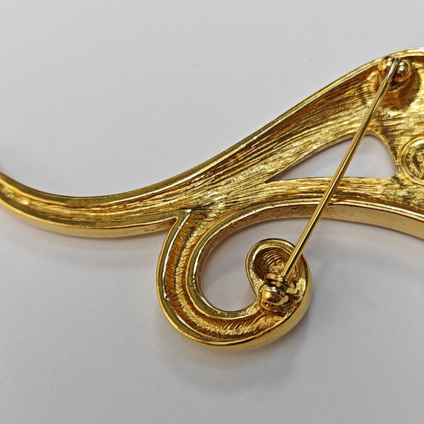 Metal Gold Brooch