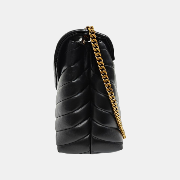 LOULOU Medium Quilted Calfskin Black