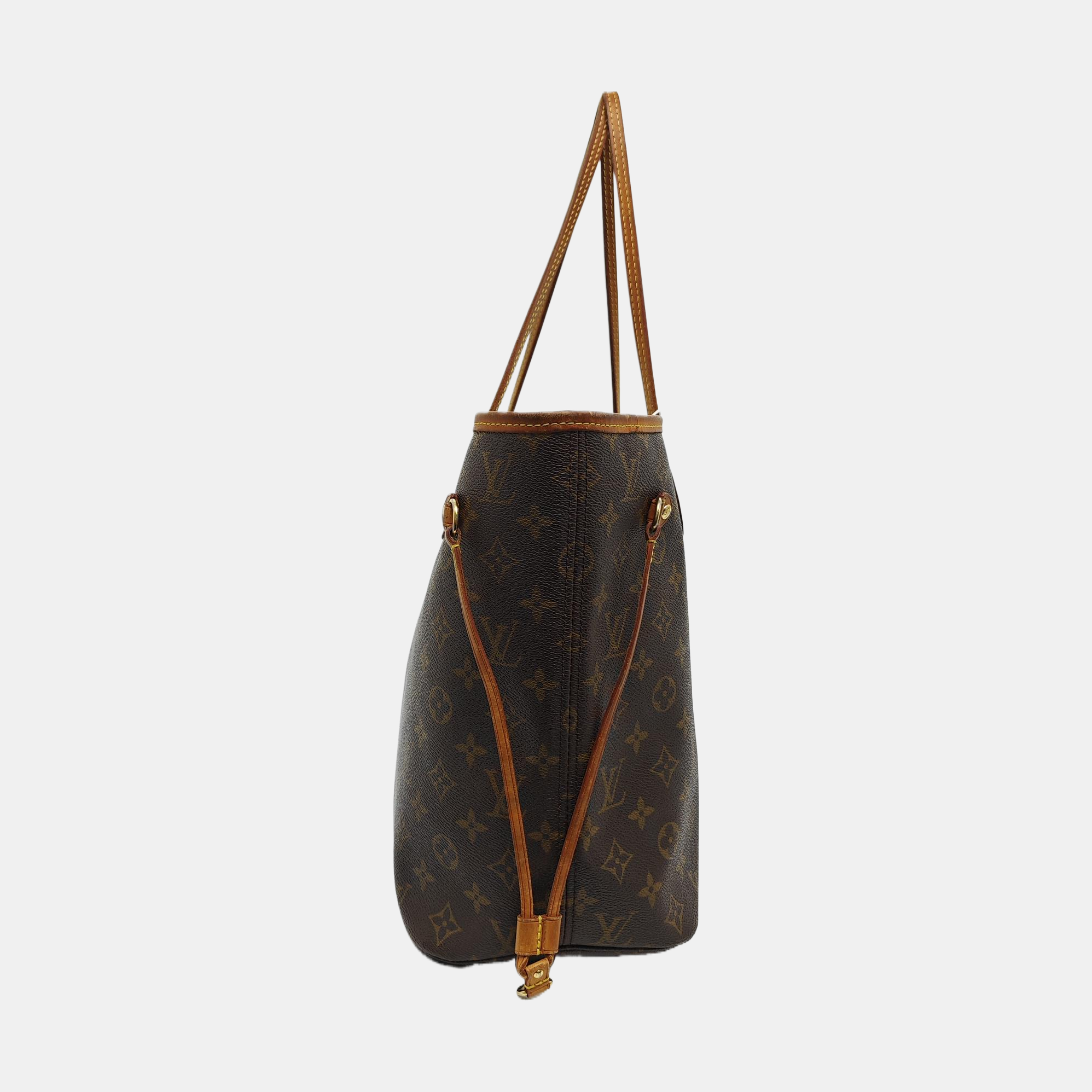 NEVERFULL MM Monogram Coated Canvas Brown