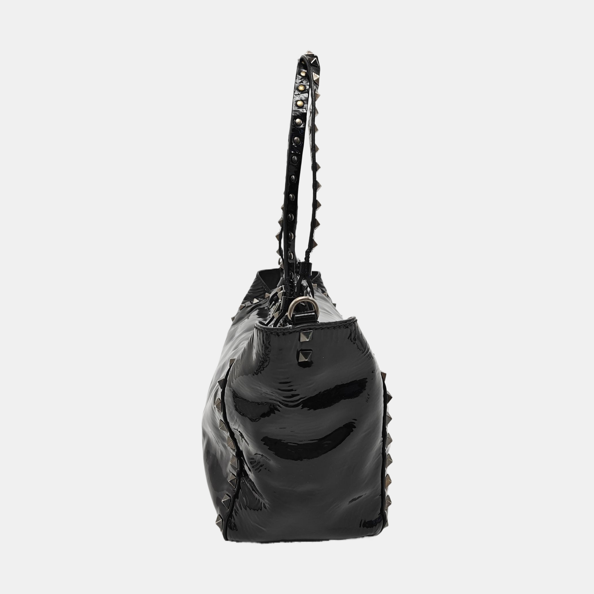 Rockstud Small Patent Leather Black