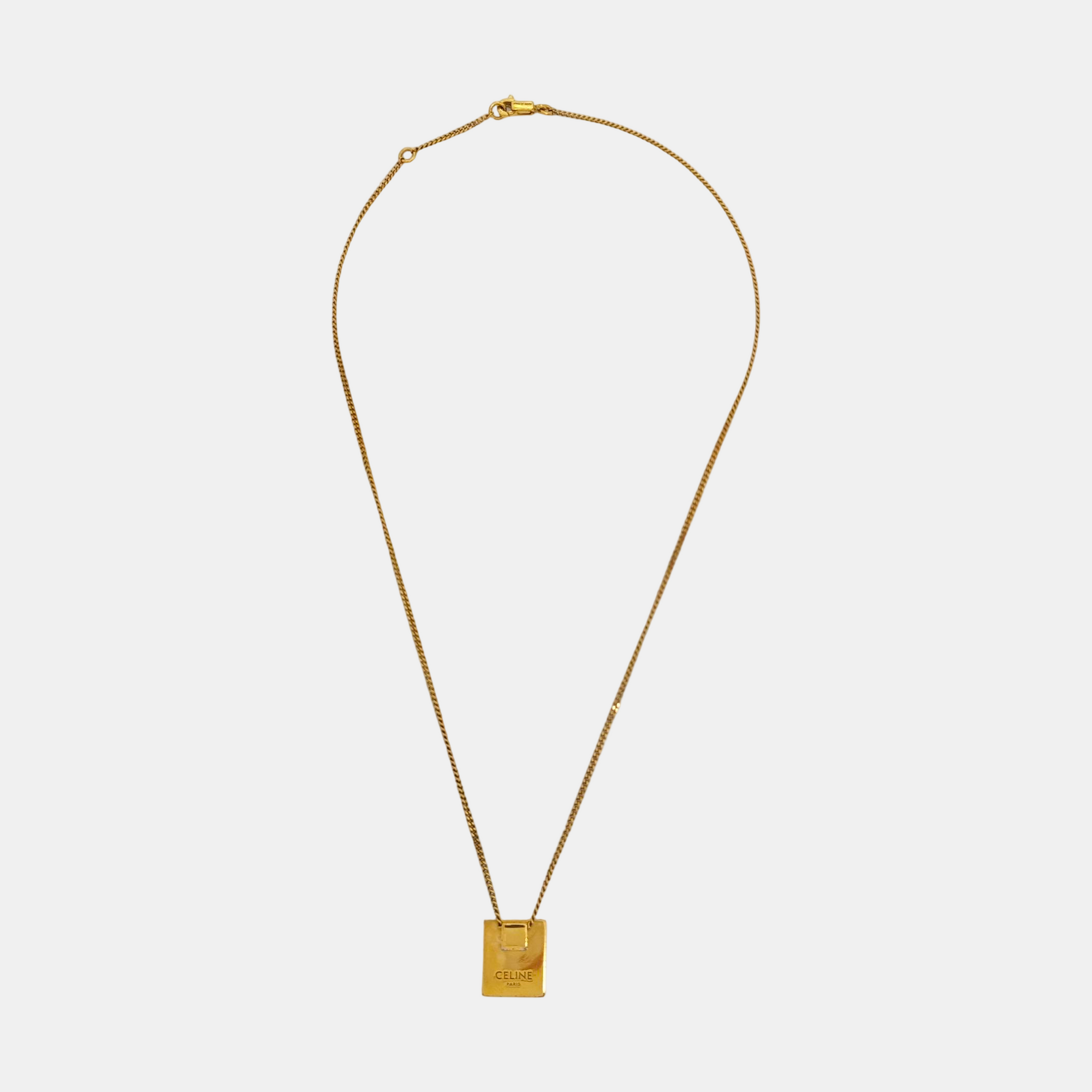ALPHABET Brass Gold Necklace