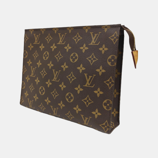 TOILET POCKET 26 Monogram Coated Canvas Brown