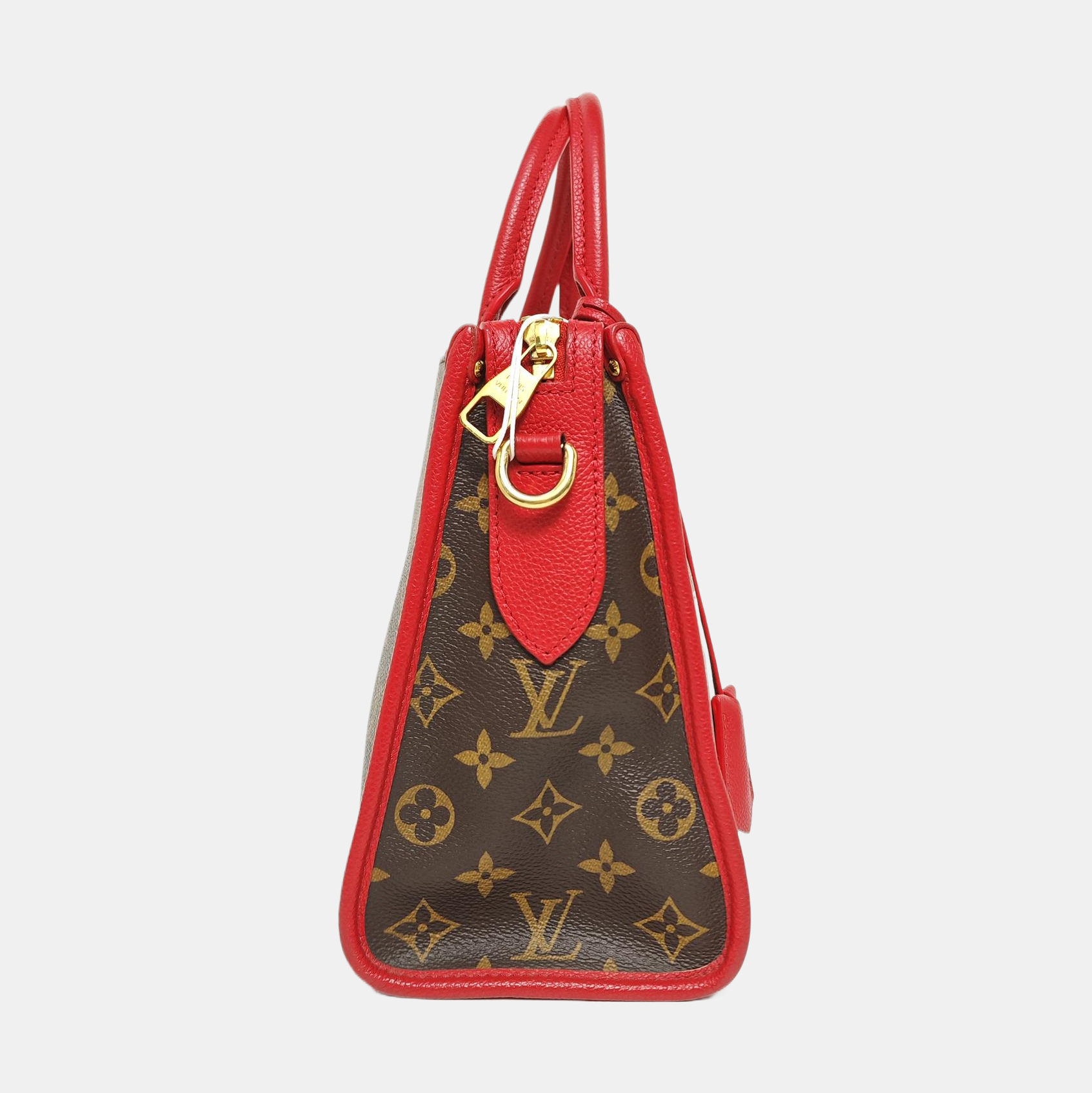 POPINCOURT PM Monogram Coated Canvas Brown
