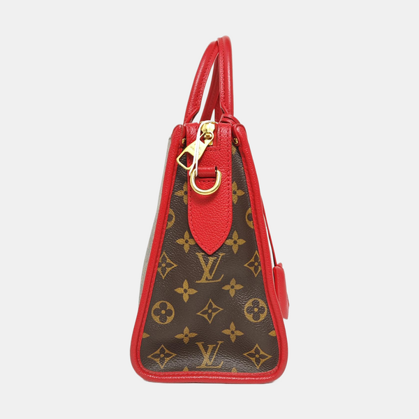 POPINCOURT PM Monogram Coated Canvas Brown