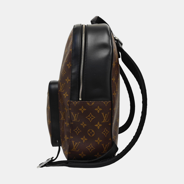 JOSH Monogram Coated Canvas Brown