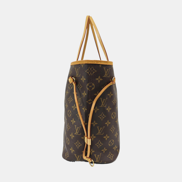 NEVERFULL MM Monogram Coated Canvas Brown