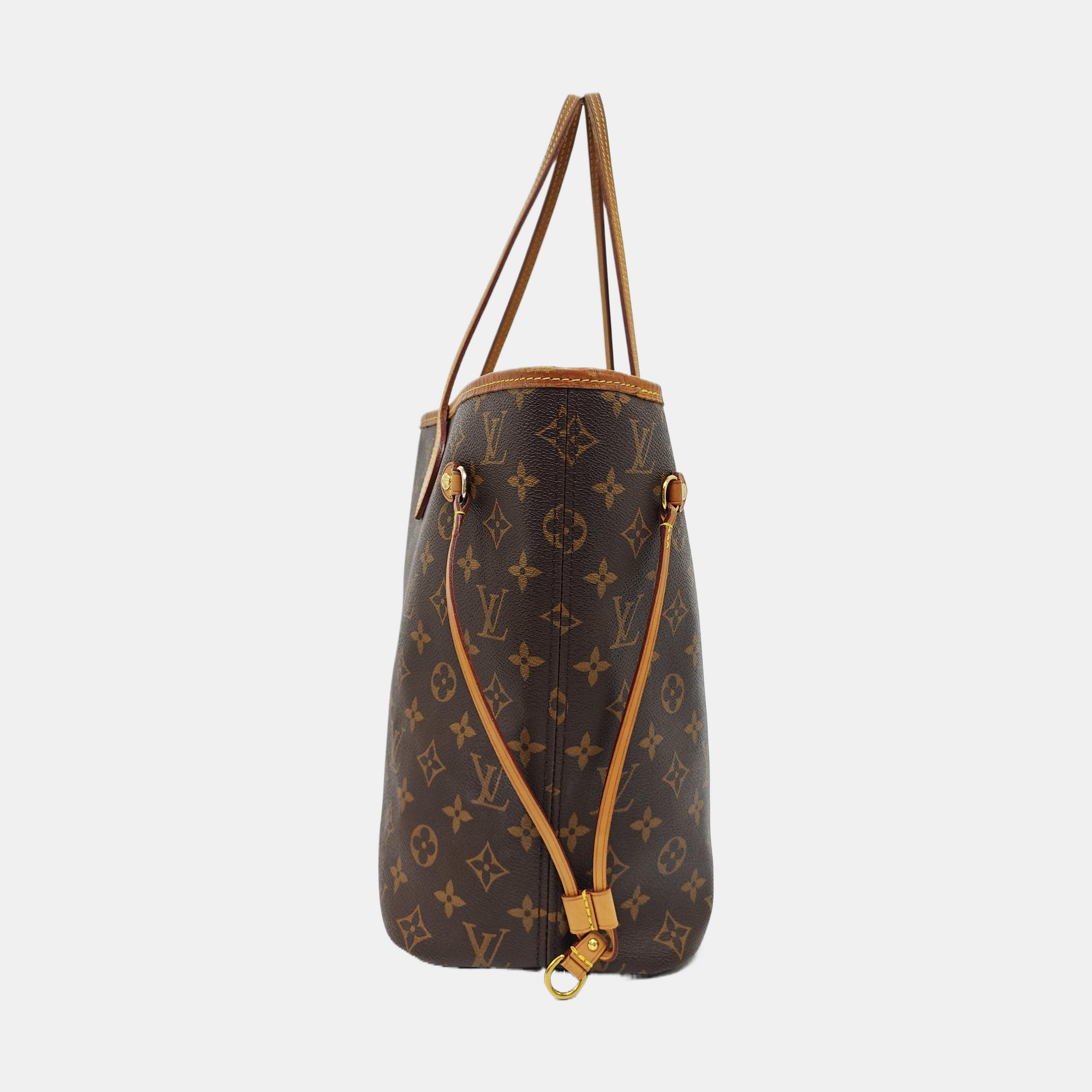 NEVERFULL MM Monogram Coated Canvas Brown