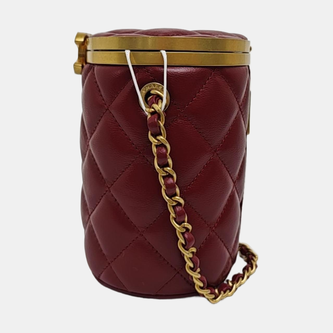 CROWN BOX VANITY Quilted Lambskin Red