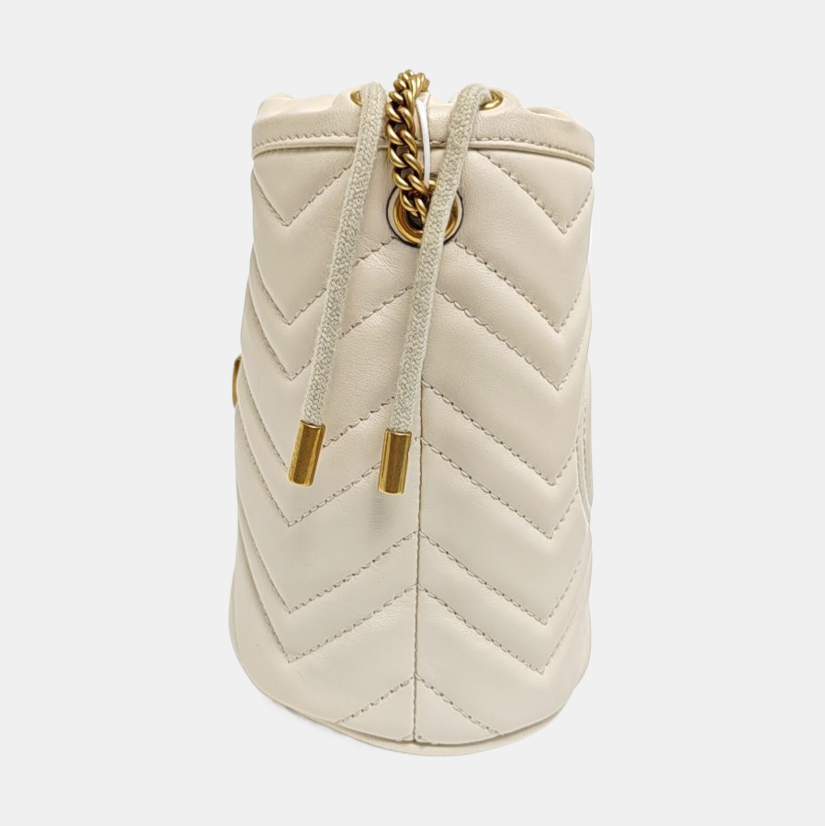 GG Marmont Mini Quilted Calfskin White