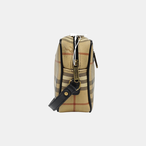 Coated Canvas Shoulder Bag Brown
