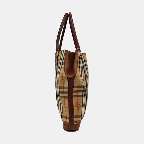 Canvas Top Handle Bag Brown
