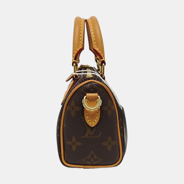 SPEEDY Nano Monogram Coated Canvas Brown