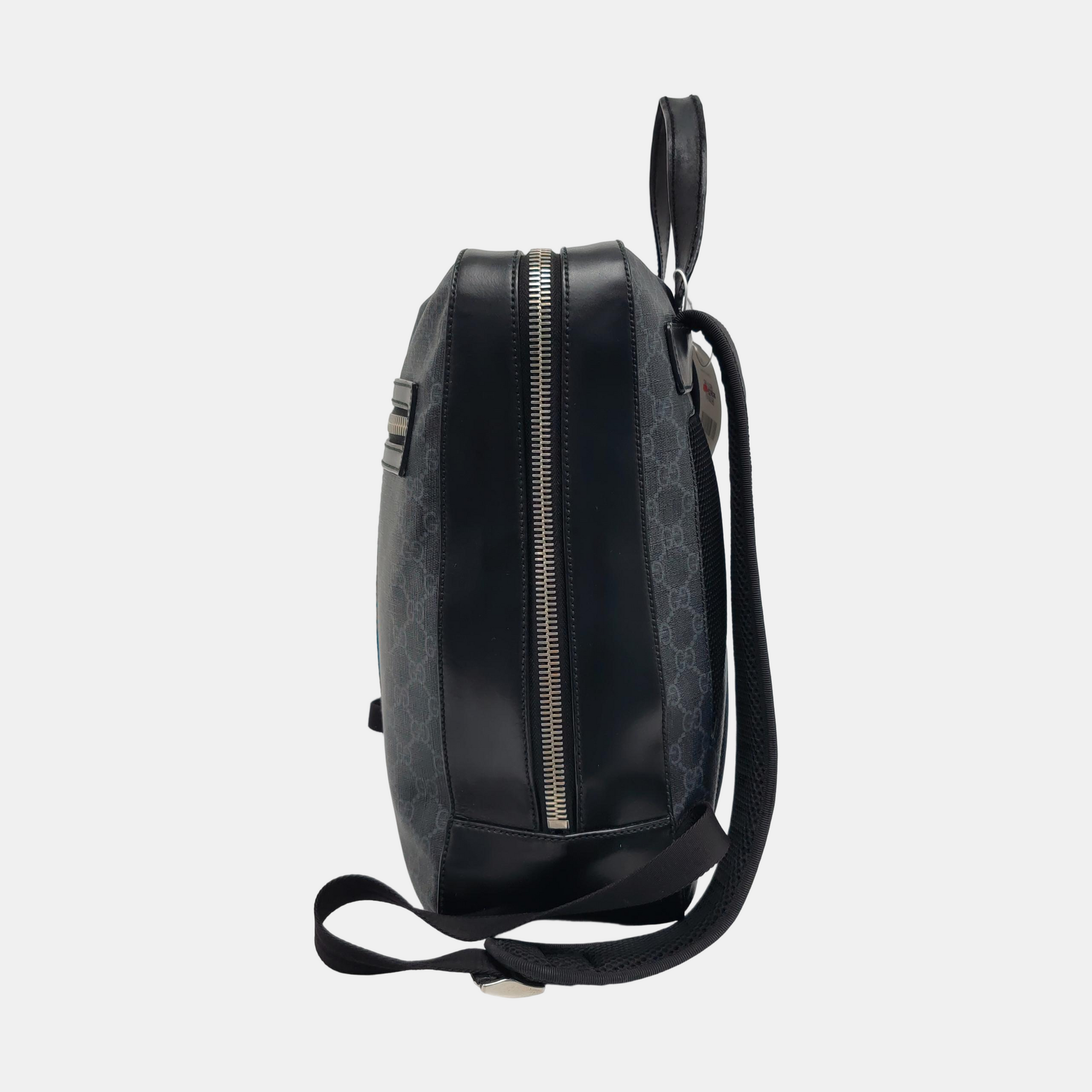 Monogram Coated Canvas Backpack Black