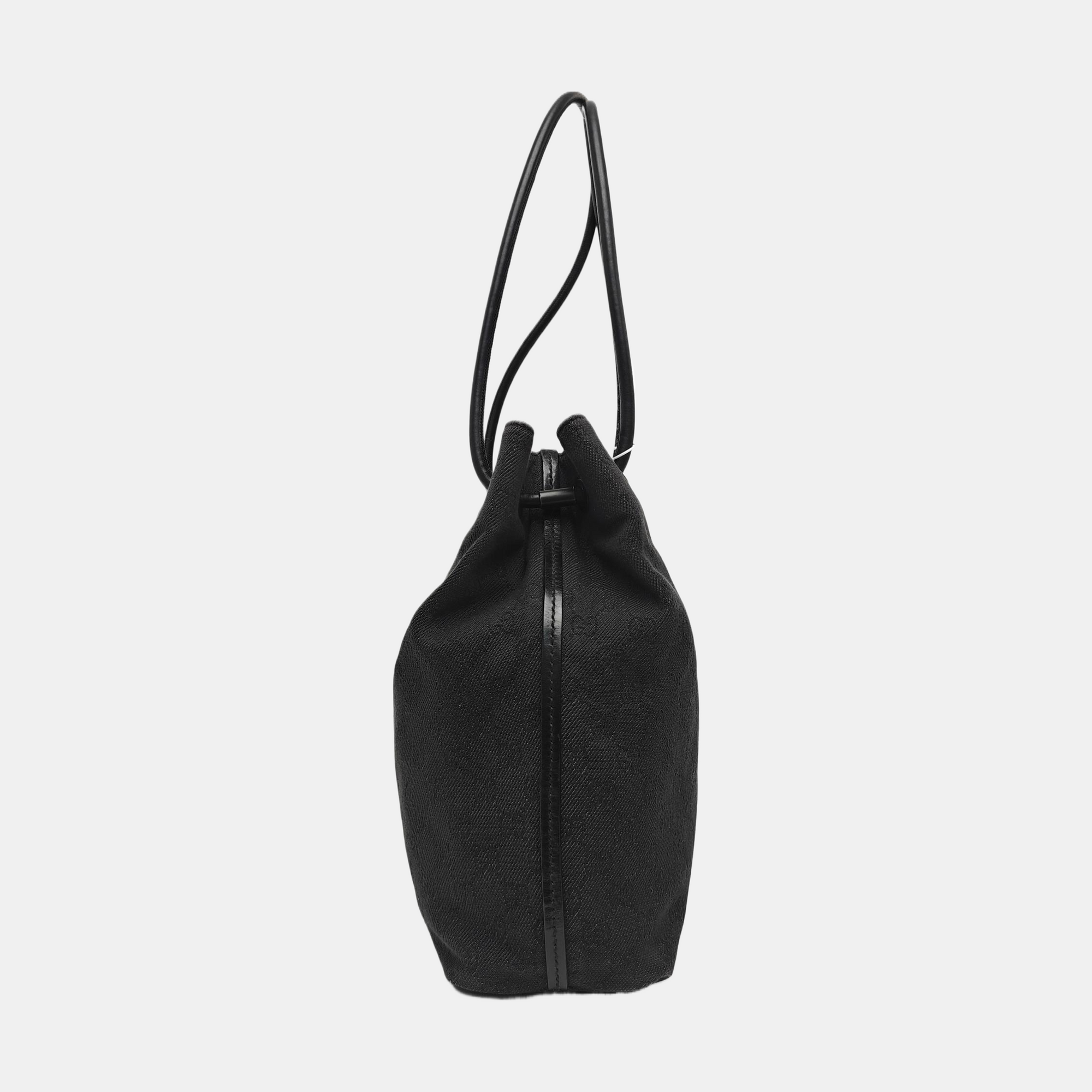 Monogram Canvas Tote Bag Black