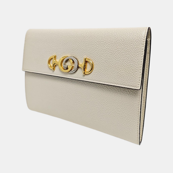 Calfskin Clutch Beige
