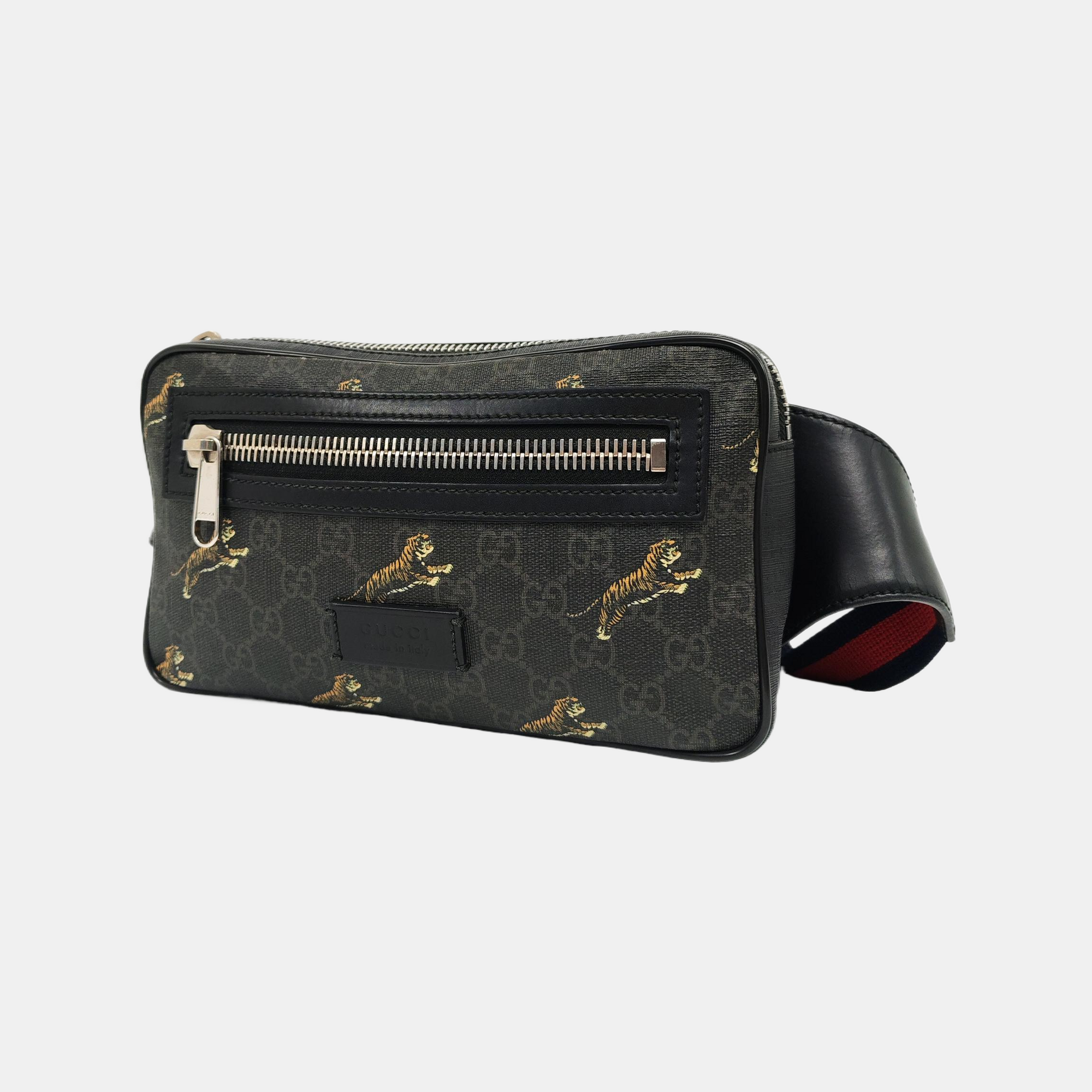 GG Supreme Monogram Coated Canvas Black