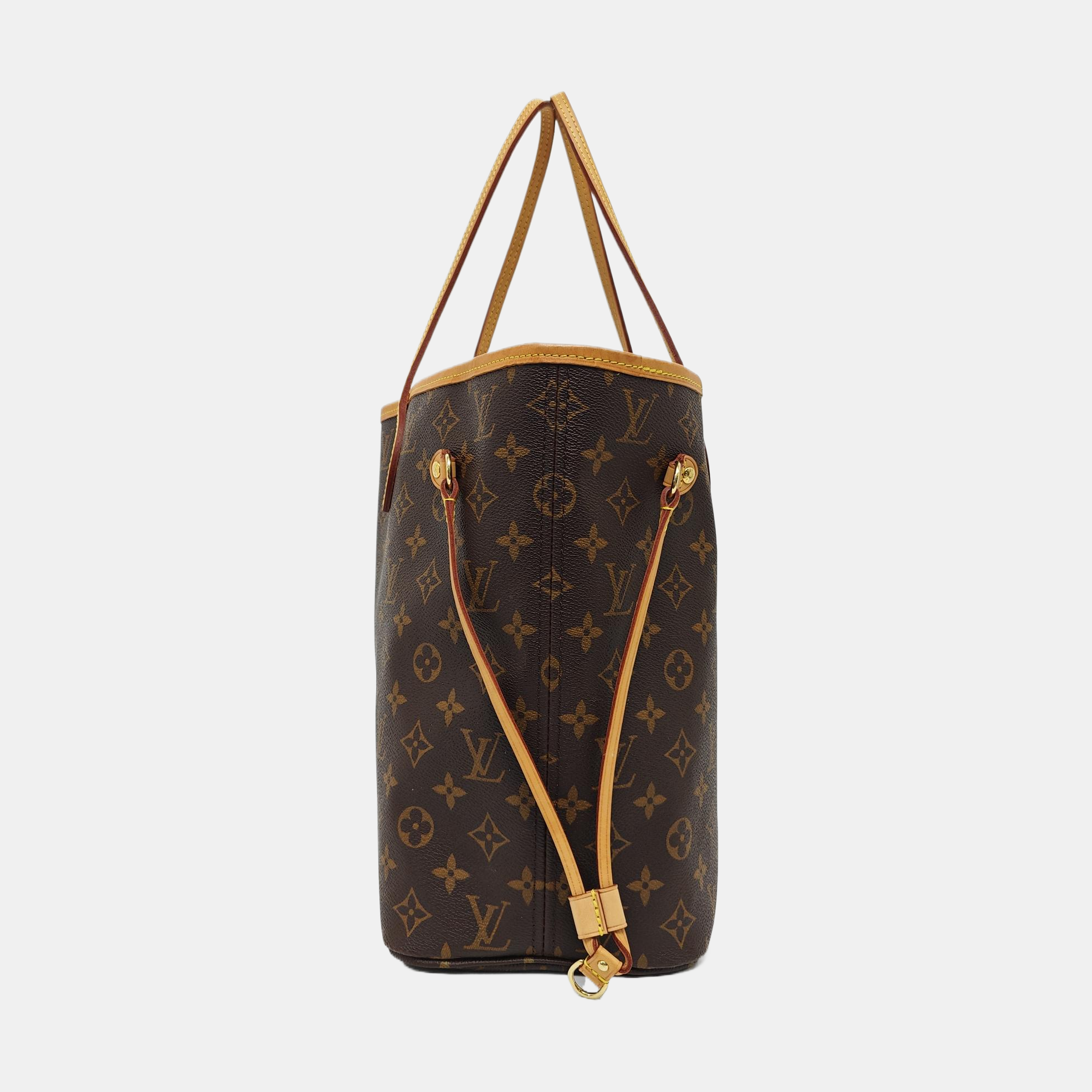 NEVERFULL MM Monogram Coated Canvas Brown