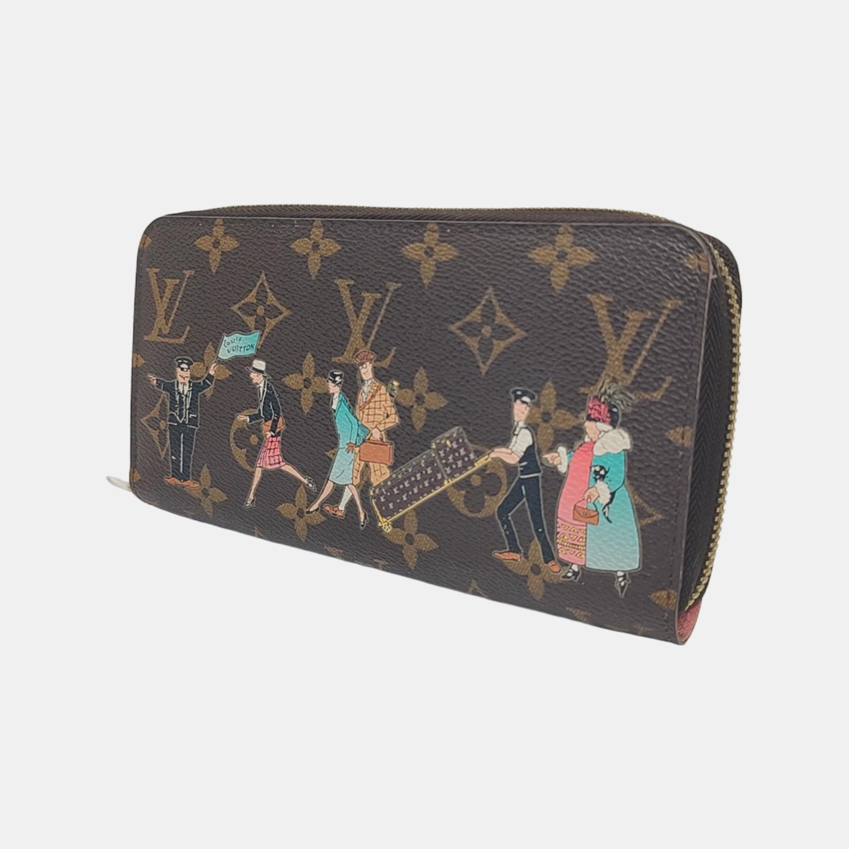 ZIPPY Monogram Coated Canvas Brown Wallet