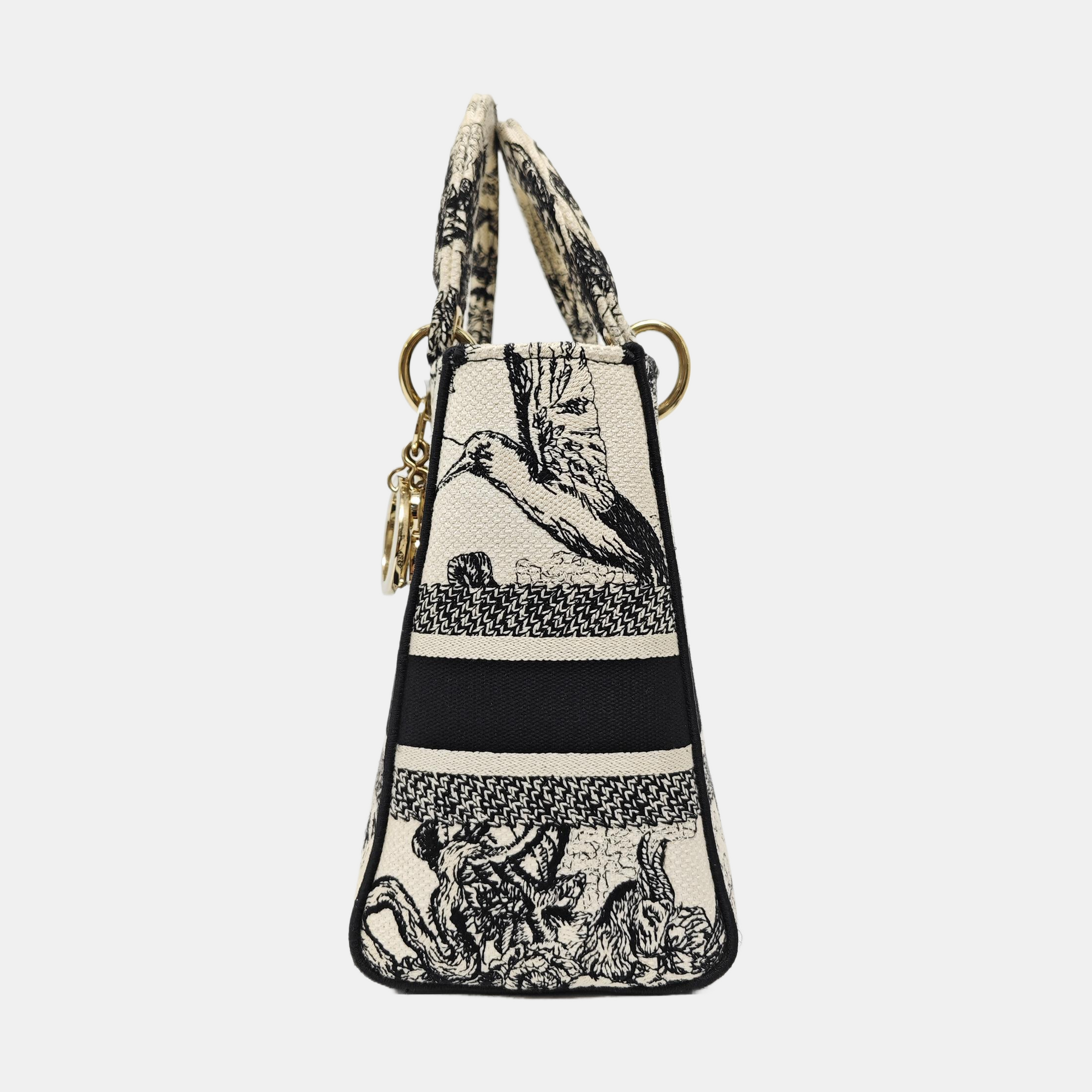 Lady Dior Medium Fabric Beige