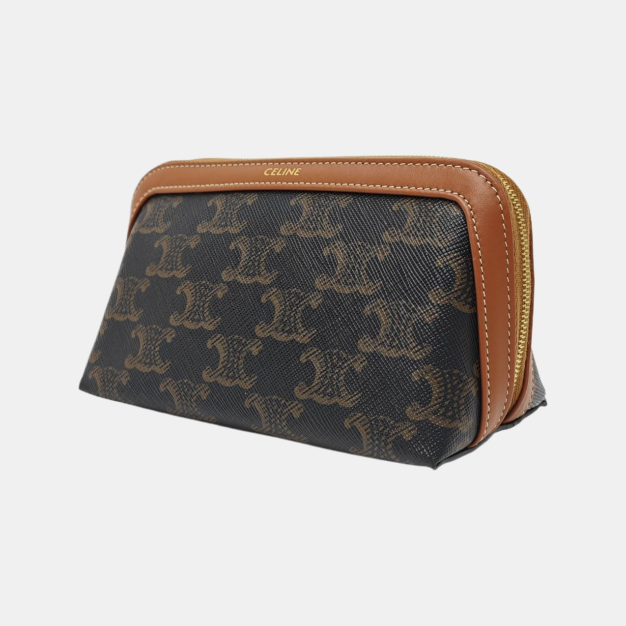 TRIOMPHE CANVAS Mini Coated Canvas Brown