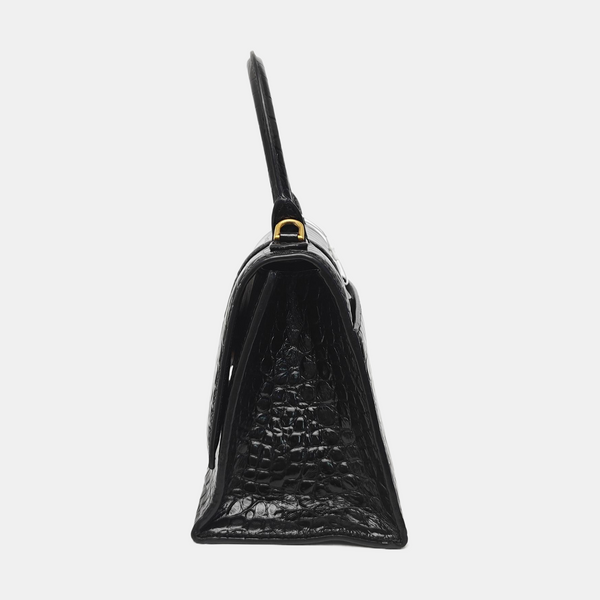 Hourglass Small Calfskin Black
