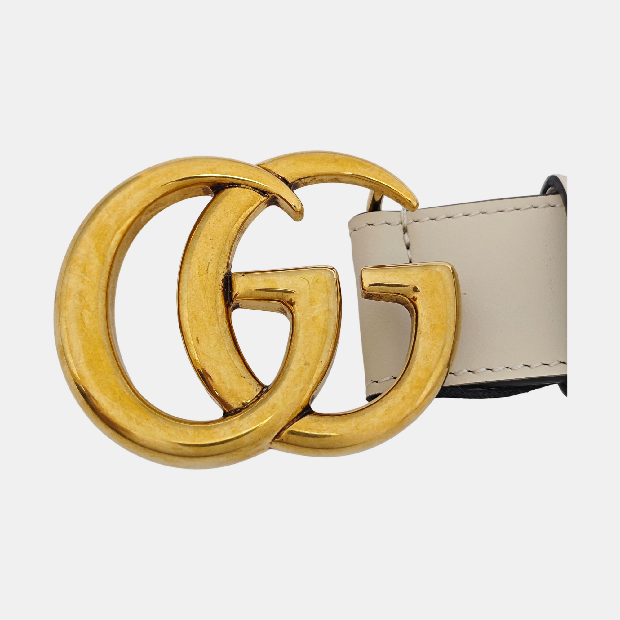 Leather Belt Beige