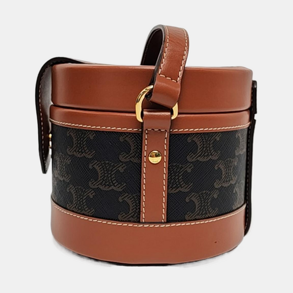 Authenticated pre-owned  TRIOMPHE Small Coated Canvas Brown - Shoulder Bag at Looply