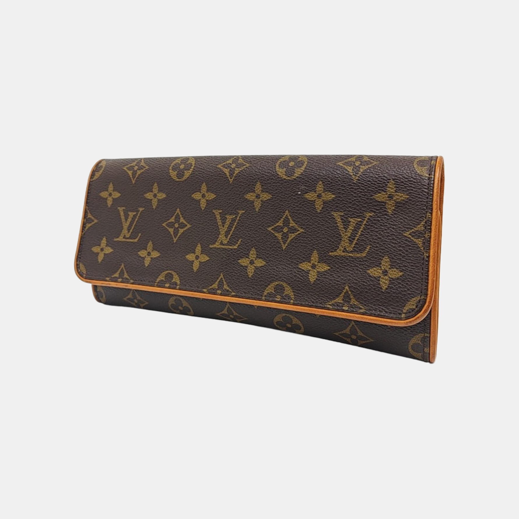 TWIN GM Monogram Coated Canvas Brown