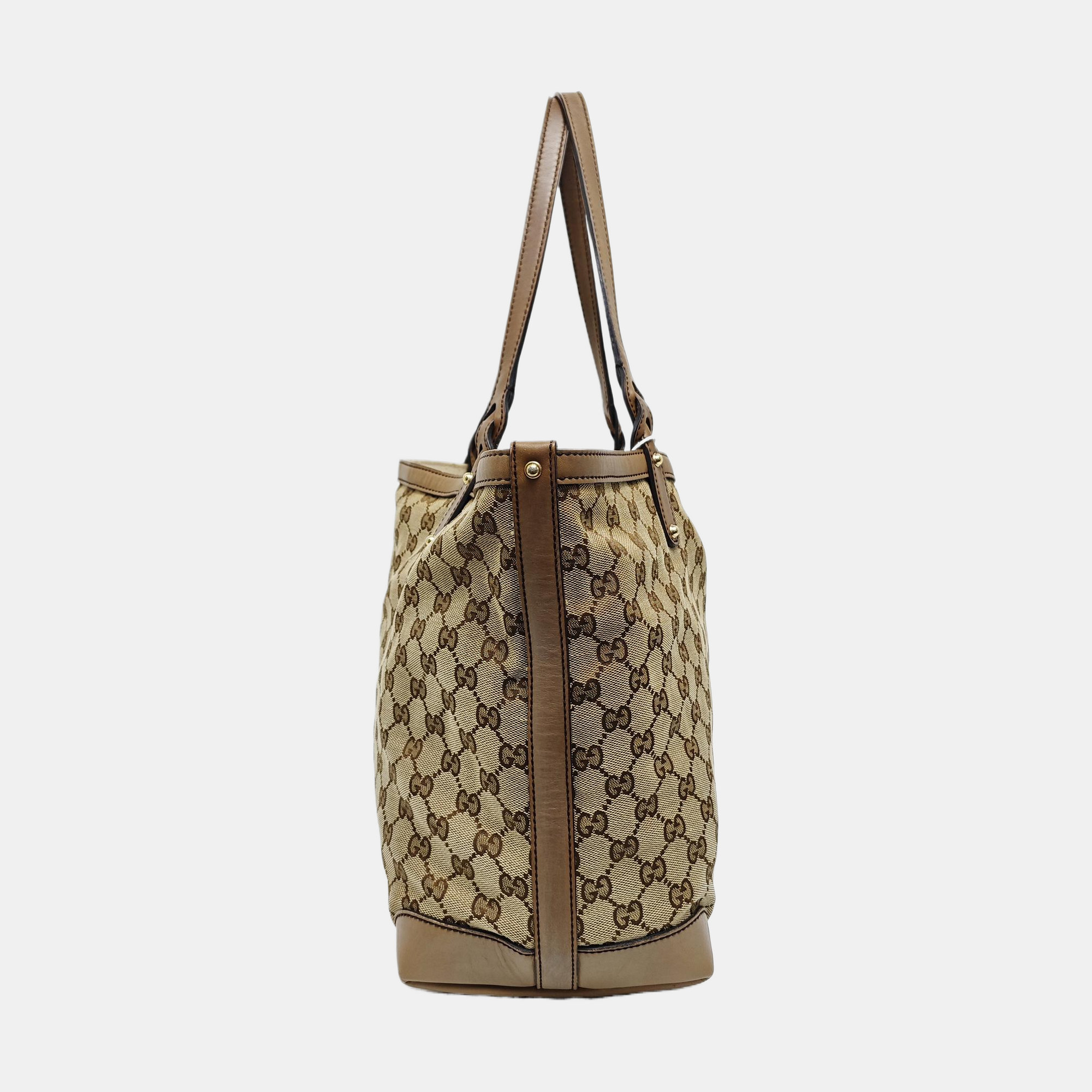 Monogram Canvas Tote Bag Brown