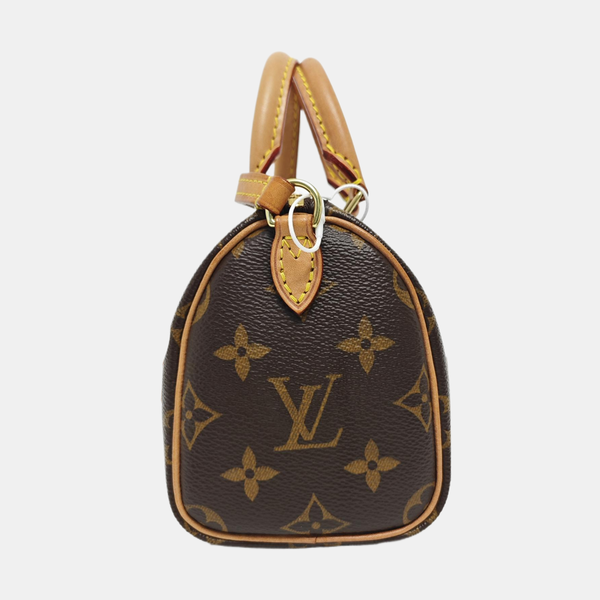 SPEEDY Nano Monogram Coated Canvas Brown